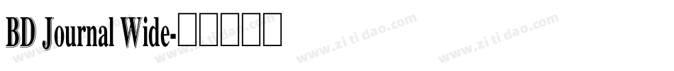 BD Journal Wide字体转换